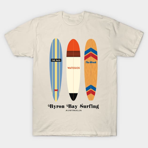 Byron Bay Surfing Australia T-Shirt by RussellTateDotCom